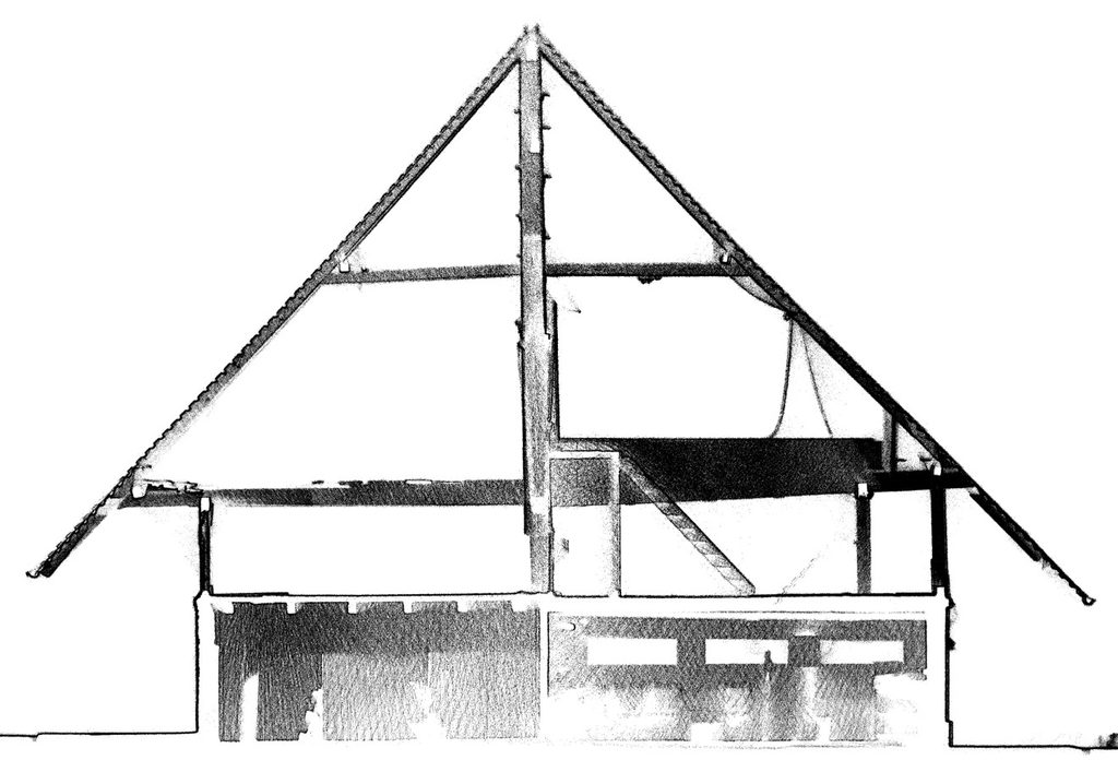 Coupe transversale du nuage de points
de la ferme